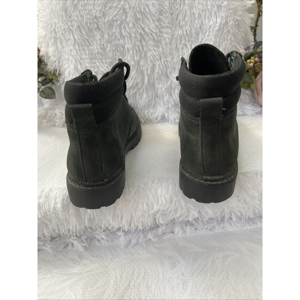 Candie's Black Women's Size 8.5M Leather Combat Ankle Boots Lace Up Lug Sole - Picture 3 of 11